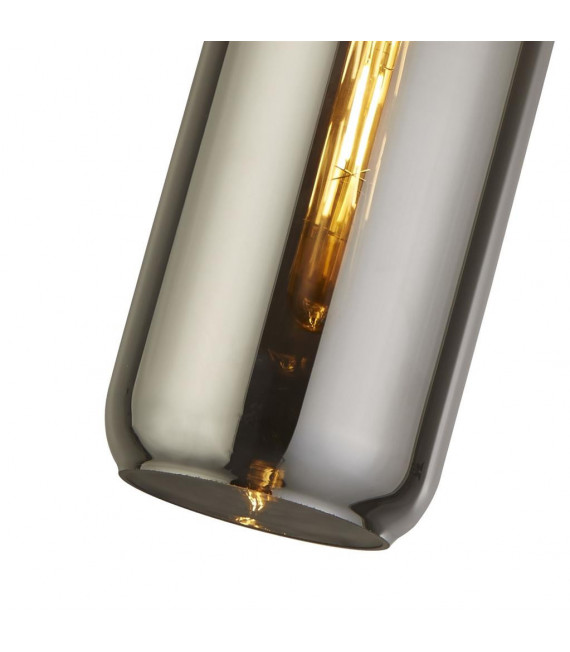 Lámpara colgante de diseño Pipette Vidrio, acero dulce Latón, vidrio ahumado 1 bombilla 53,5 cm