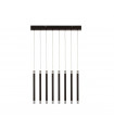 Wands 8-Light Integrated LED Ceiling Light Acrylic,Mild Steel Matte Black,Frost