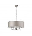 Pendant Knightsbridge Mild steel Satin silver 5 bulbs 31cm
