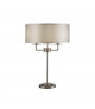 Lampde de table Knightsbridge Acier doux Argent satiné 3 ampoules 54,5cm