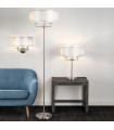 Knightsbridge Table Lamp Mild Steel Satin Silver 3 Light 54.5cm