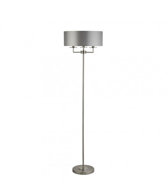 Lampada da terra Knightsbridge Acciaio dolce Argento satinato 3 lampadine 156cm