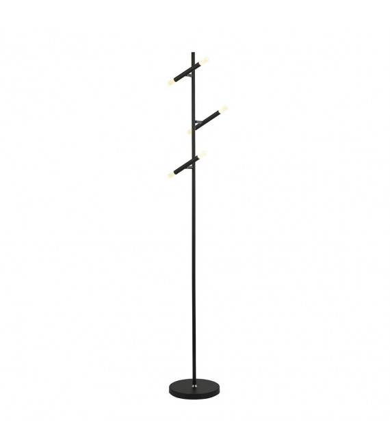 Integrierte LED-Stehleuchte Wands Acryl, Baustahl Chrom, Mattschwarz, mattiert 3 Glühbirnen 150cm