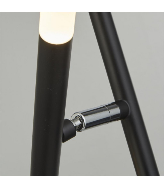 Lampada da terra a LED integrata Bacchette Acrilico, acciaio dolce Cromo, Nero opaco, satinato 3 lampadine 150cm