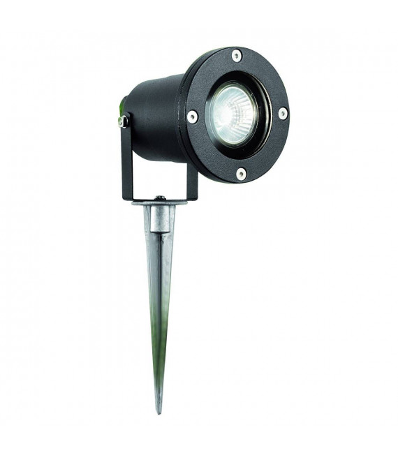 Estaca de jardín Exterior Aluminio Negro 1 bombilla 34cm
