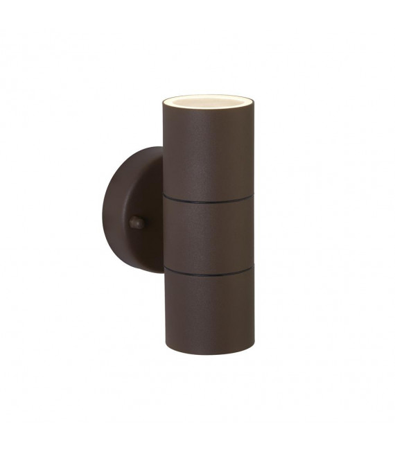 Lampada da giardino Metro Vetro, acciaio inossidabile Marrone ruggine 2 lampadine 16cm