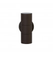 Metro garden light Glass, stainless steel Rust brown 2 bulbs 16cm