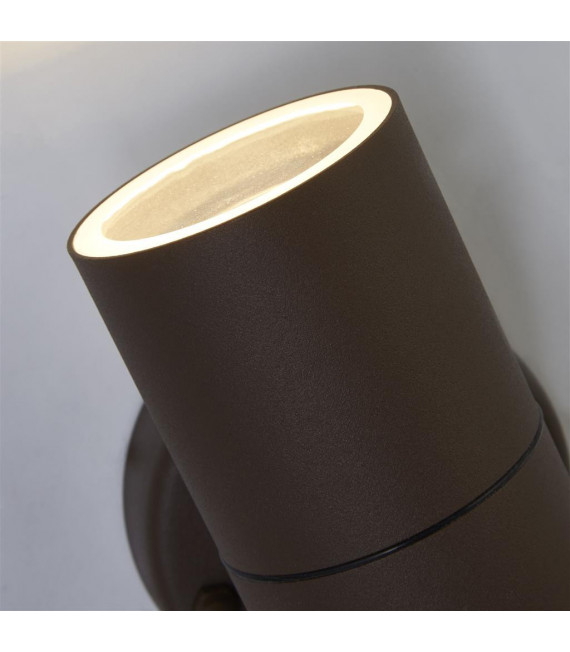 Metro garden light Glass, stainless steel Rust brown 2 bulbs 16cm