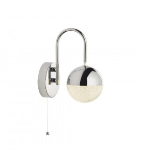 Aplique de canicas Acero Cromado 1 bombilla 20cm