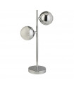 Lampe de table globe Marbles Acier doux Chrome 2 ampoules 45cm