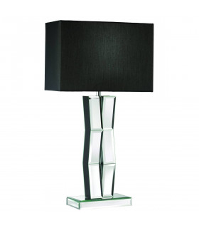 Espejo sobremesa Cristal negro, espejo 1 bombilla 60cm