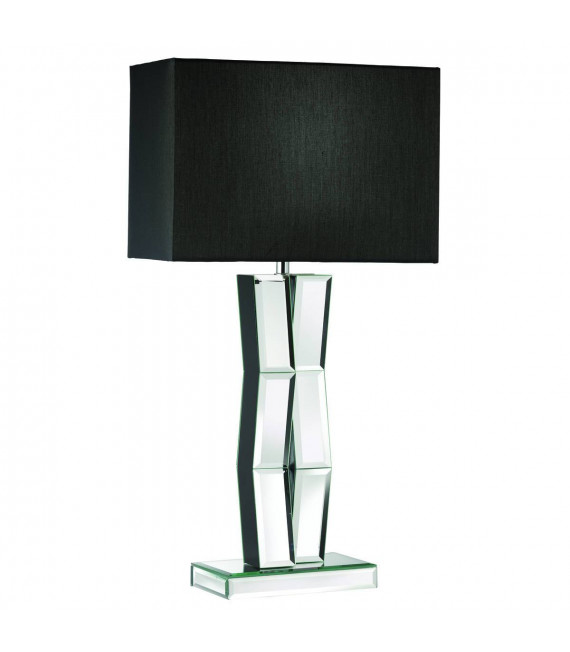 Mirror table lamp Black glass, mirror 1 bulb 60cm