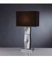 Lampe de table Mirror Verre noir,miroir 1 ampoule 60cm