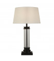 Lampe de table Pedestal Verre,plastique,tissu,acier doux blanc,noir,Transparent 1 ampoule 49,5cm