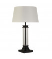 Lampe de table Pedestal Verre,plastique,tissu,acier doux blanc,noir,Transparent 1 ampoule 49,5cm