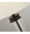 Pedestal table lamp Glass, plastic, fabric, mild steel white, black, Transparent 1 bulb 49.5cm