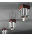 Riviera ceiling light 1 bulb Mahogany