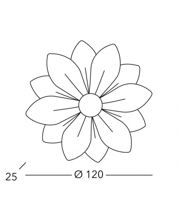 Wandleuchte Fiore Mattweiß 6-flammig 226cm