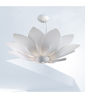 Plafón Fiore blanco 7 bombillas 226cm
