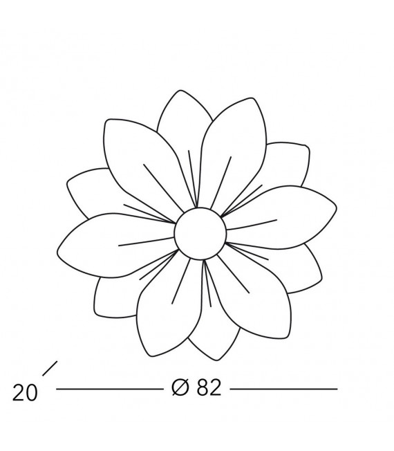 Applique Fiore 6 lampadine oro 24 carati