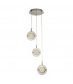 Suspension Gyroscope Verre,acier inoxydable,caoutchouc en silicone,acier doux Chrome, blanc,Transparent 1 ampoule 27,5cm