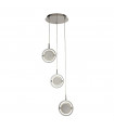 Suspension Gyroscope Verre,acier inoxydable,caoutchouc en silicone,acier doux Chrome, blanc,Transparent 1 ampoule 27,5cm