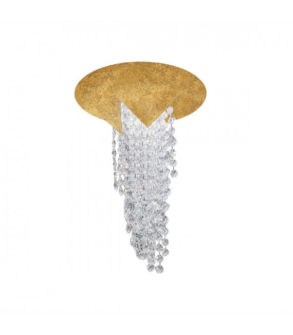 Design cast iron gold leaf ceiling light 1 bulb 34cm