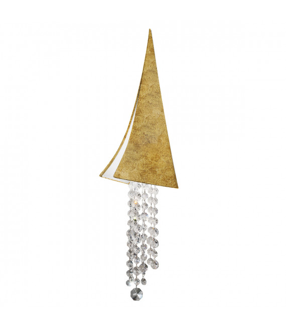 Designer wall lamp Cast iron Gold leaf 1 bulb 70cm