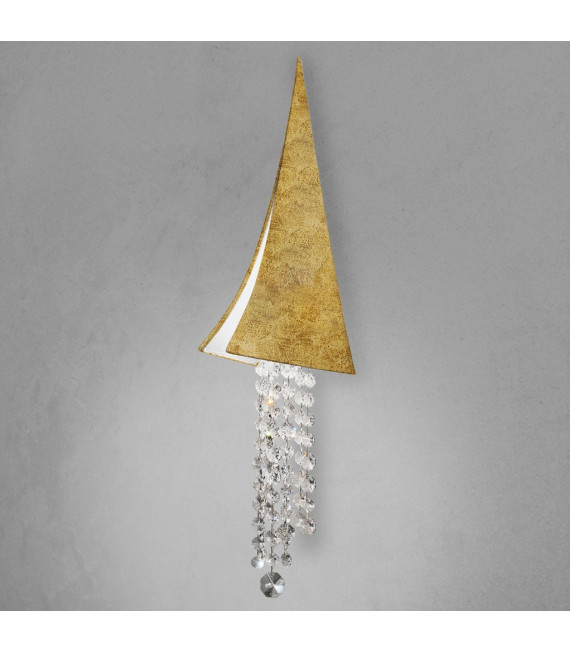 Designer wall lamp Cast iron Gold leaf 1 bulb 70cm