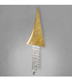 Applique design Fonte Feuille d'or 1 ampoule 70cm