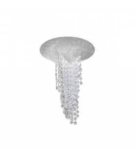 Plafoniera di design in ghisa foglia argento 1 lampadina 34cm