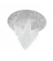 Design ceiling light cast iron silver leaf 1 bulb 43cm