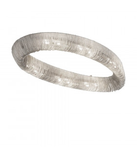 Plafonnier Cloud Chrome poli 12 ampoules 200cm
