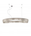 Plafonnier Cloud Chrome poli 20 ampoules 200cm