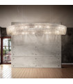 Ceiling light Cloud Polished chrome 20 bulbs 200cm