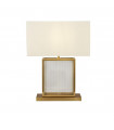Clarendon table lamp Glass, plastic, velvet, white mild steel, satin brass, Clear 1 bulb 37cm