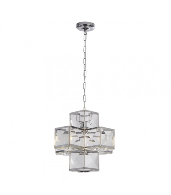 Colgante Glacier Acero dulce Cromo 1 bombilla 30cm
