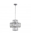 Suspension Glacier Acier doux Chrome 1 ampoule 30cm