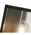 Bakerloo 1-Light Garden Lantern Glass, Aluminum Metal Casting, Black, Clear