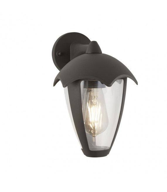 Bluebel Farol de jardín de 1 luz Plástico, Aluminio Fundición de metal Gris, Transparente