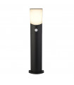 Borne de jardin Copenhagen Plastique,moulage Aluminium en métal Noir, blanc opale