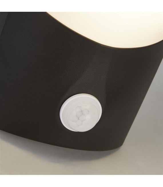 Lámpara de pared moderna Copenhagen Plástico, fundición de aluminio negro, blanco opalino