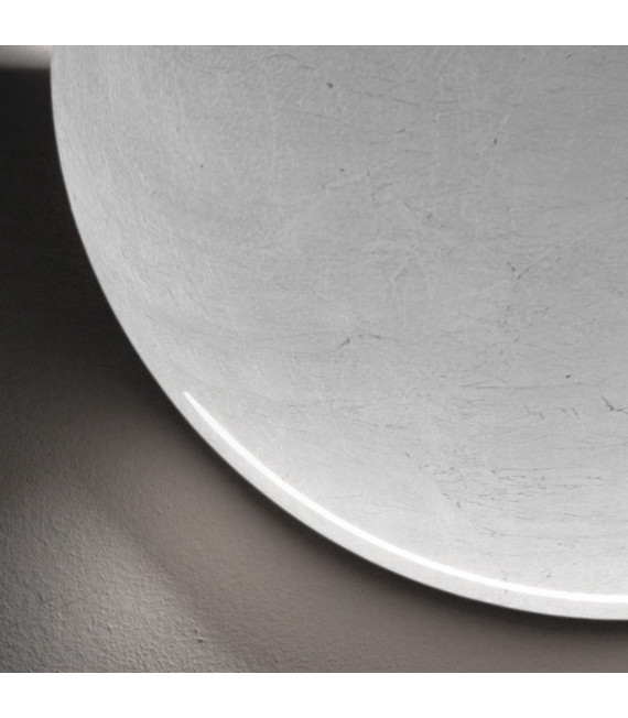Applique Bisquitte Foglia argento 1 lampadina 11cm