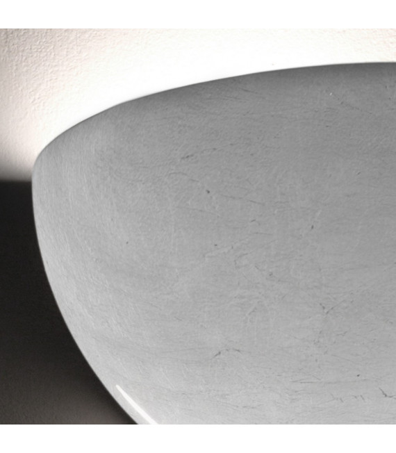 Applique Bisquitte Foglia argento 1 lampadina 11cm