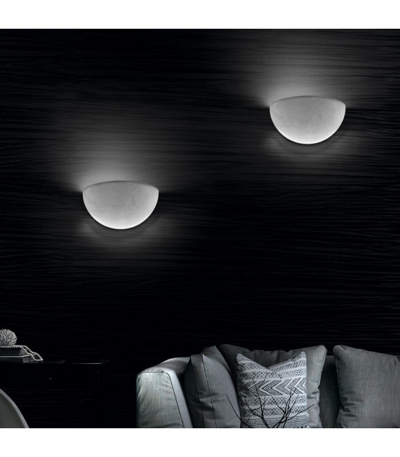 Applique Bisquitte Foglia argento 1 lampadina 11cm