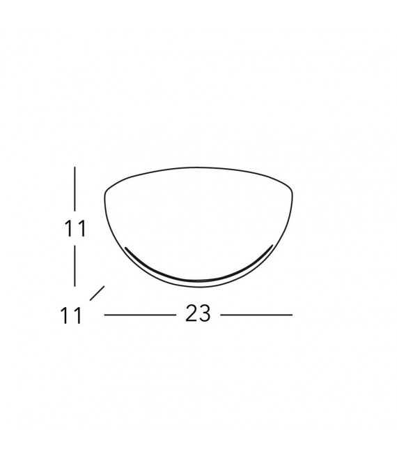 Aplique de pared Bisquitte Gold 1 bombilla 11cm