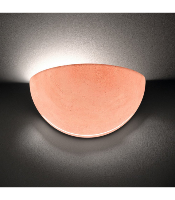 Applique Bisquitte Foglia rame 1 lampadina 11cm