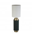 Lampe de table Flask Plastique,tissu,acier doux blanc,laiton antique,vert 1 ampoule 49cm