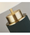 Flask table lamp Plastic, fabric, white mild steel, antique brass, green 1 bulb 49cm