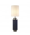 Lampe de table Flask Plastique,tissu,acier doux Nickel blanc,bleu,noir 1 ampoule 49cm